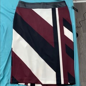 Never worn tri-colored midi skirt